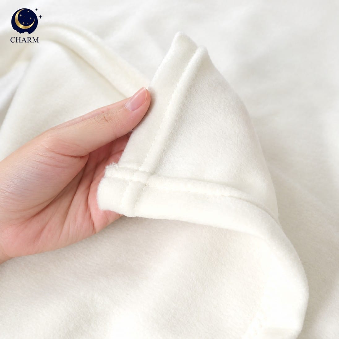 ผ้าห่ม HAMPLR รุ่น NANO FLEECE ขนาด 150X100 ซม. สี IVORY_3